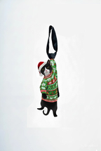 Animals Ties - Tuxedo Noel Lucky Cat Tie, Silk Tie, Unique Tie, Quirky Tie.