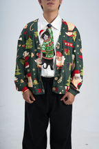 Animals Ties - Tuxedo Noel Lucky Cat Tie, Silk Tie, Unique Tie, Quirky Tie.