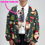 Custom Pet Christmas Tie - Custom Cat With Chistmas Sweater