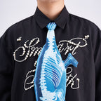 Animals Ties X-ray Chameleon Tie, Vintage Tie, Novelty Tie, Tie Accessories Holiday Gift, Tie Gift, Tie Accessories