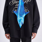 Animals Ties X-ray Shark Tie, Vintage Tie, Novelty Tie, Tie Accessories Holiday Gift, Tie Gift, Tie Accessories