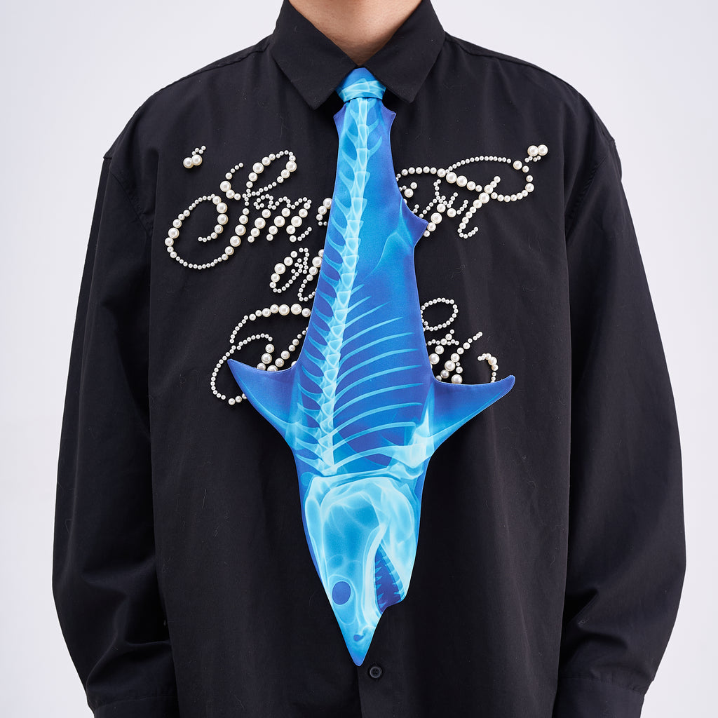 Animals Ties X-ray Shark Tie, Vintage Tie, Novelty Tie, Tie Accessories Holiday Gift, Tie Gift, Tie Accessories