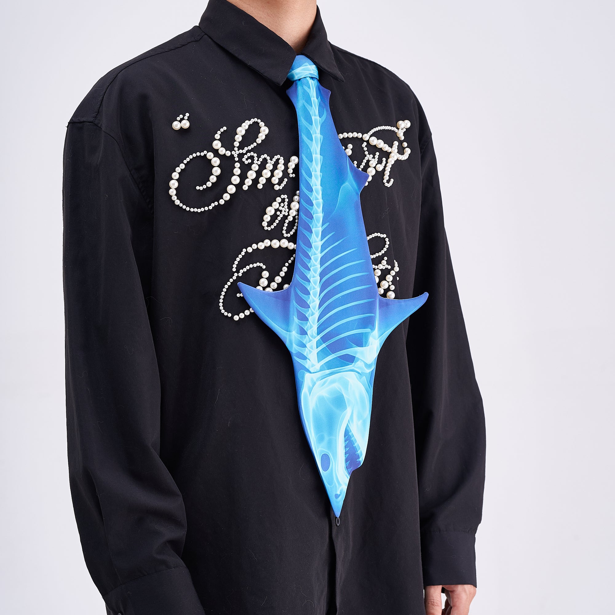 Animals Ties X-ray Shark Tie, Vintage Tie, Novelty Tie, Tie Accessories Holiday Gift, Tie Gift, Tie Accessories