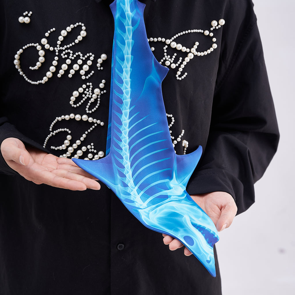 Animals Ties X-ray Shark Tie, Vintage Tie, Novelty Tie, Tie Accessories Holiday Gift, Tie Gift, Tie Accessories