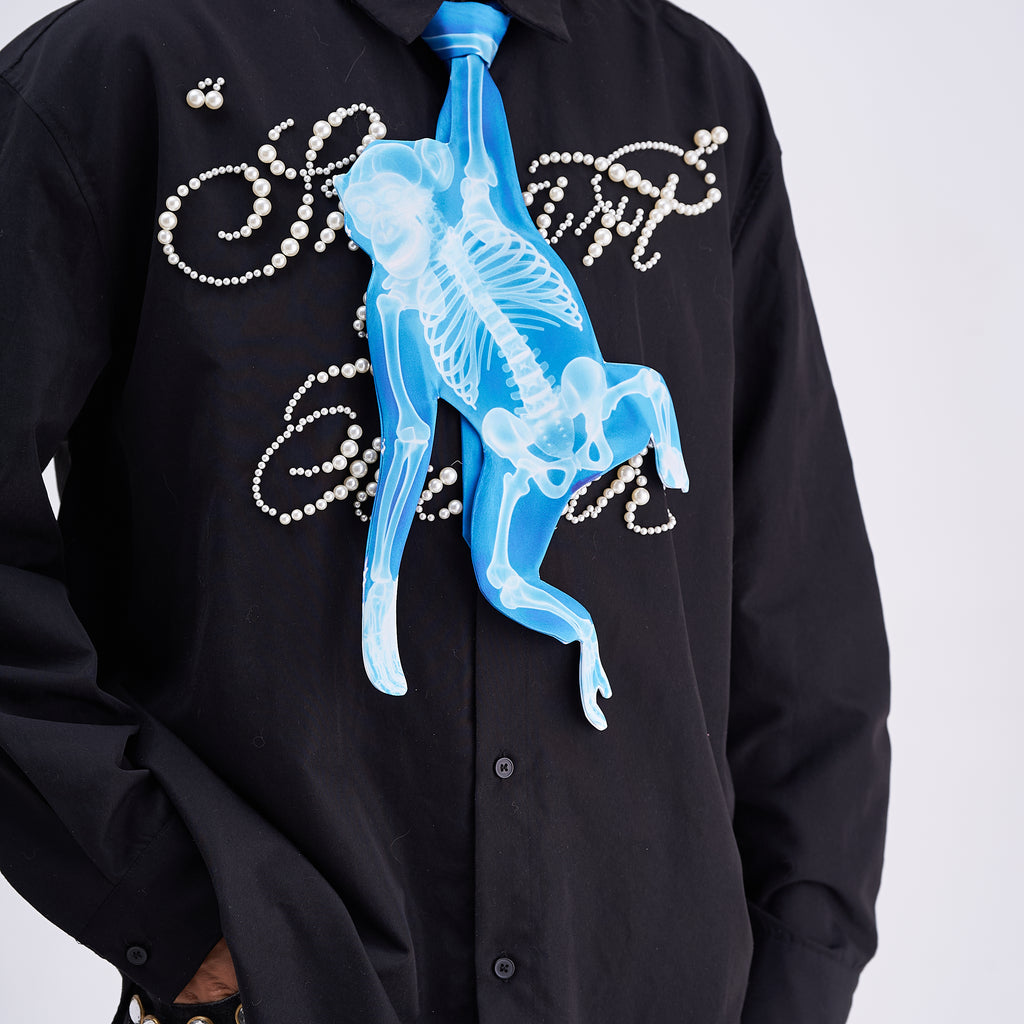 Animals Ties X-ray Monkey Tie, Vintage Tie, Novelty Tie, Tie Accessories Holiday Gift, Tie Gift, Tie Accessories