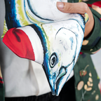 Christmas Novelty Tuna Tie – Animals Fish Shape in Taffeta Silk – Funny Holiday Gift for Men