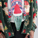 Christmas Novelty Tie – Alligator Shape in Taffeta Silk – Funny Holiday Gift for Men