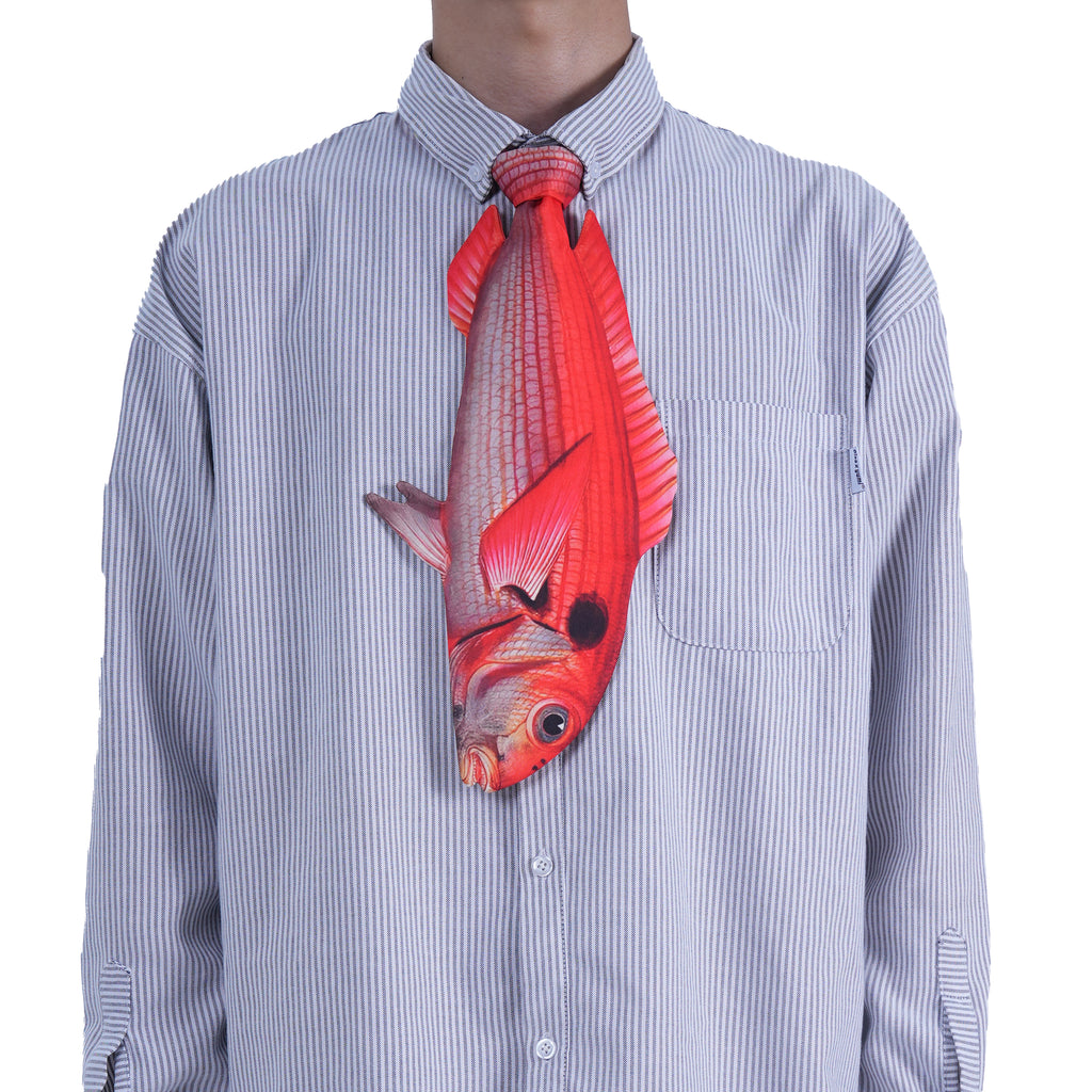 Animals Tie Shaped Novelty Tie, Red Porgy fish Shaped Tie, Vintage Holiday Gift, Tie Gift, Tie Accessories