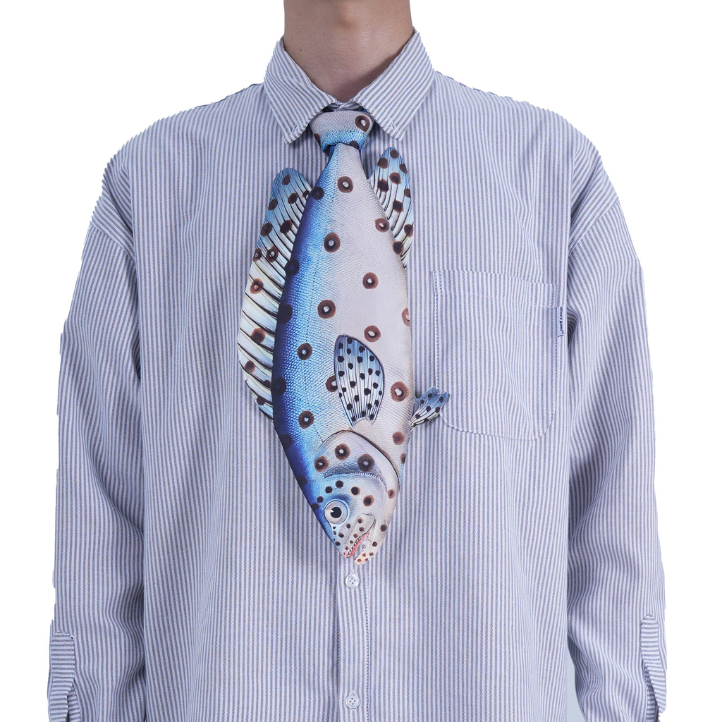 Animals Tie Shaped Novelty Tie, Blue Grouper fish Shaped Tie, Vintage Holiday Gift, Tie Gift, Tie Accessories